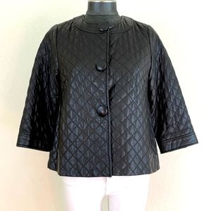 VINCE Leather Quilted Jacket Size 6